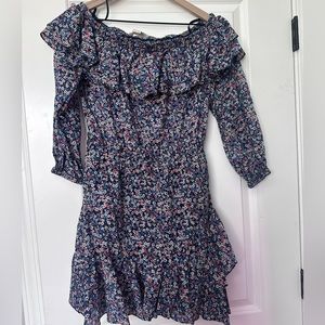 Michael Kors Off Shoulder Floral Mini Dress